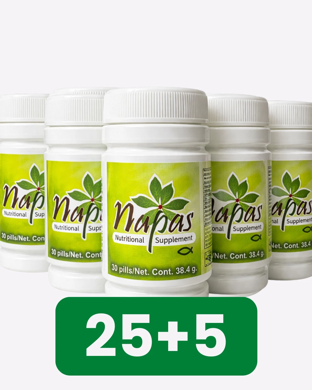 25_mas_5_producto_napas_napas_suplemento_nutricional PAQUETE DE 25 + 5 DE REGALO - NAPAS NUTRITIONAL SUPPLEMENT - Imagen 1